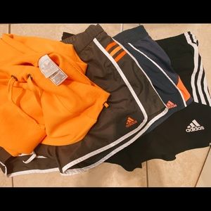 4 Adidas ítems. 3 Shorts and 1 Capri Bottom.